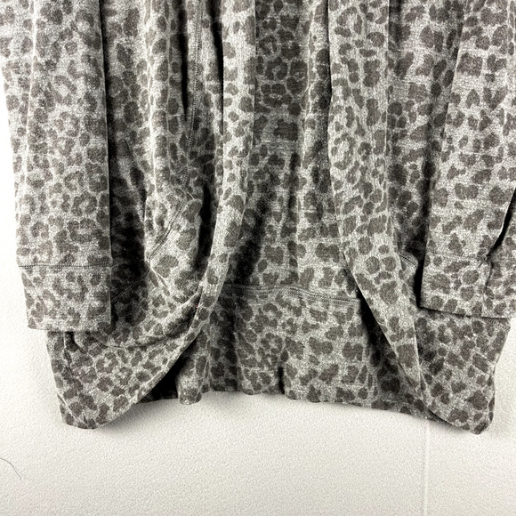 Sundry Cardigan Womens Large Large Leopard Print Open Front Cozy Soft Relaxed - Picture 4 of 15
